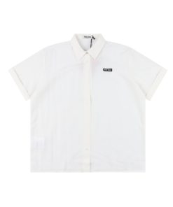 Alternative view of 미우미* 로고 포인트 반팔 셔츠 MU-011