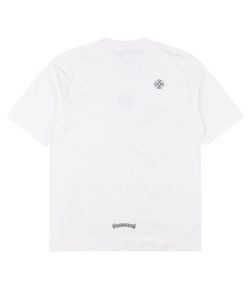 Alternative view of 크롬하* 플로럴 크로스 자수 반팔 티셔츠 CH-004 화이트
