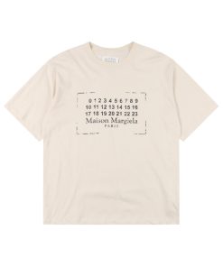 메종마르지엘* 넘버 로고 워싱 반팔 티셔츠 MM-013
