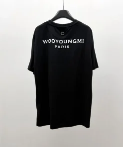 Alternative view of 우영* 백로고 티셔츠 블랙 W-004